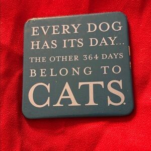 Cat-Themed Blue magnet